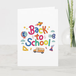 Zurück zur Schule Karte