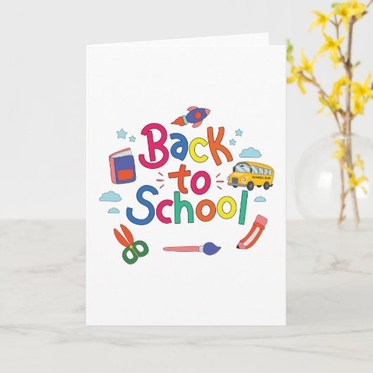 Zurück zur Schule Karte (Gelbe Blume)