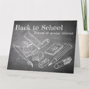Zurück zur Schule Karte