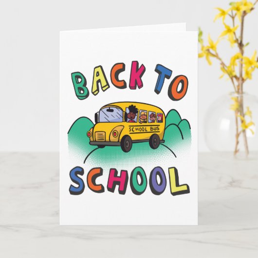 Zurück zur Schule Karte (Gelbe Blume)