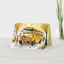 Zurück zur Schule Karte