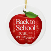 Zurück zur Schule Keramik Ornament (Vorne)