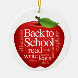 Zurück zur Schule Keramik Ornament