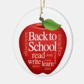 Zurück zur Schule Keramik Ornament (Links)