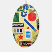 zurück zur Schule Keramikornament (Links)