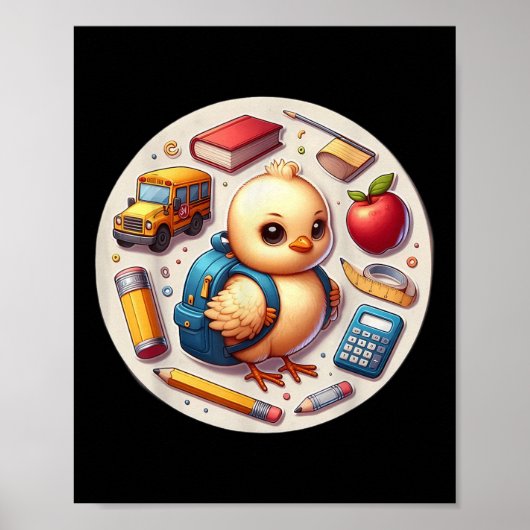 Zurück zur Schule Kick Boys Mädchen Student Kinder Poster (Vorne)