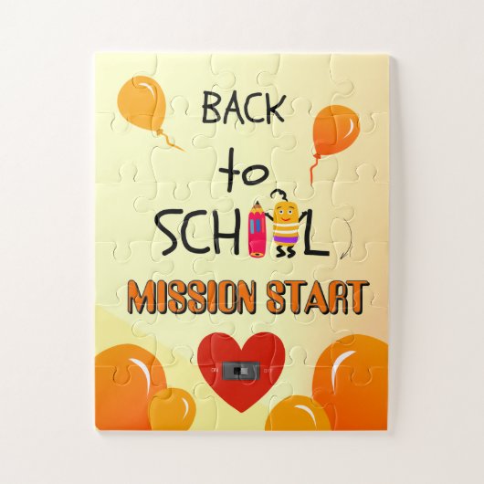 Zurück zur Schule Kinder Puzzle (Vertikal)