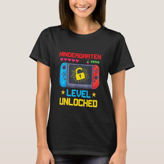 Zurück zur Schule Kindergarten-Ebene Entsperrtes V T-Shirt (Vorderseite)