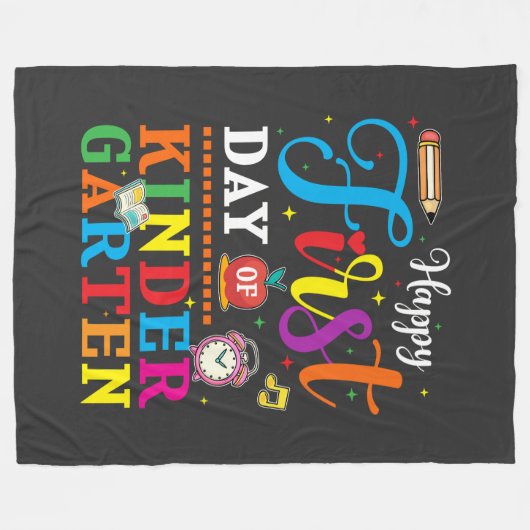 Zurück zur Schule, Kindergarten Fleecedecke (Vorderseite (Horizontal))