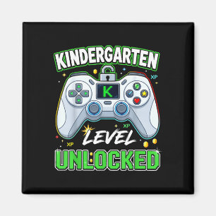 Zurück zur Schule Kindergarten Junge Gamer erster  Magnet