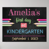 Zurück zur Schule - Kindergarten Poster (Vorne)