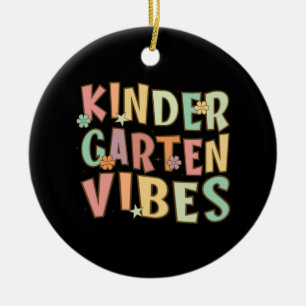 Zurück zur Schule Kindergarten Vibes Retro Teacher Keramik Ornament