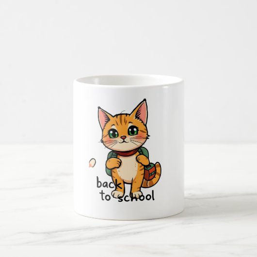Zurück zur Schule Kitty - nein1 Kaffeetasse (Mittel)