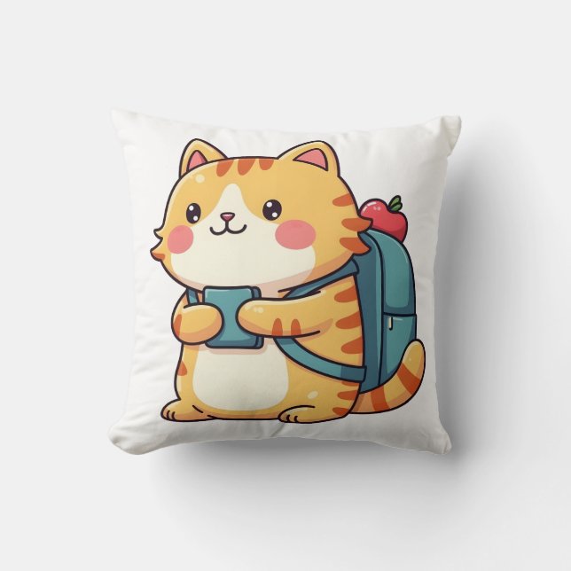 Zurück zur Schule Kitty - nein4 Kissen (Vorderseite)