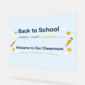 Zurück zur Schule Klassenzimmer Schild | Acryl Wil (Winkel)