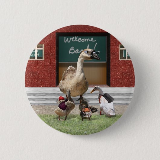 Zurück zur Schule, Kleine Enten! Button (Vorderseite)
