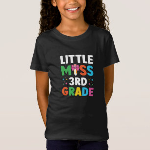 Zurück zur Schule Kleine Miss 3rd Grade Typografie T-Shirt