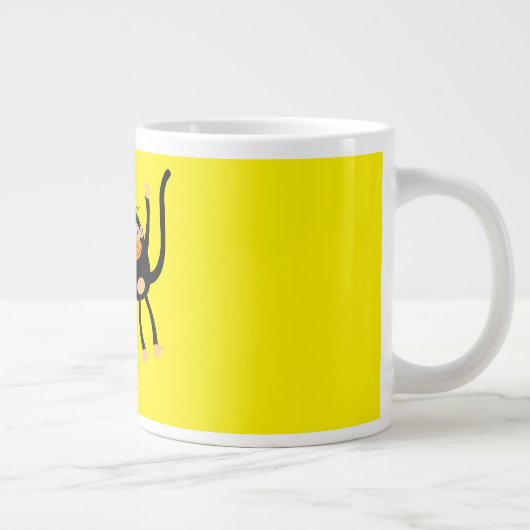 Zurück zur Schule Kleiner Affe Jumbo-Tasse (Rechts)