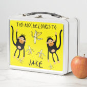 Zurück zur Schule Kleiner Affe Metall Brotdose (Beispiel)