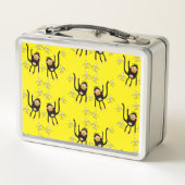 Zurück zur Schule Kleiner Affe Metall Brotdose (Rückseite)