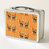 Zurück zur Schule Kleiner Affe Metall Brotdose (Rückseite)