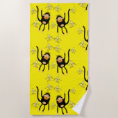 Zurück zur Schule Kleiner Affe Strandtuch (Vorderseite)