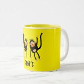 Zurück zur Schule Kleiner Affe Zweifarbige Tasse (VorderseiteRechts)