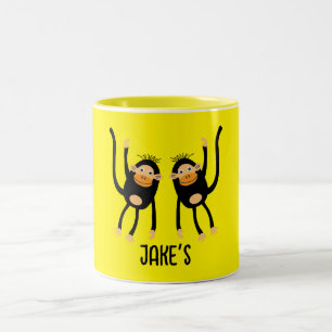 Zurück zur Schule Kleiner Affe Zweifarbige Tasse