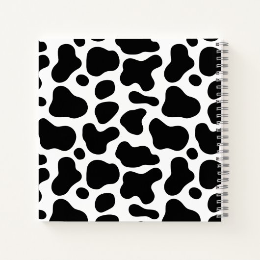 Zurück zur Schule l Schwarzweißleoparden-Muster Notizblock (Rückseite)