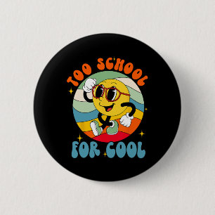 Zurück zur Schule Lächeln Gesicht zu Schule für Co Button