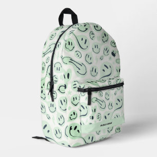 Zurück zur Schule Lächeln Grüne Pastelle Moderne Bedruckter Rucksack
