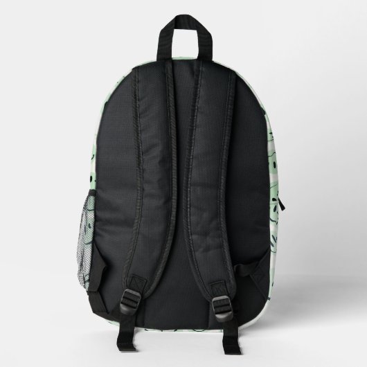 Zurück zur Schule Lächeln Grüne Pastelle Moderne Bedruckter Rucksack (Rückseite)