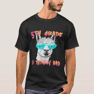 Zurück zur Schule Lama 5. Klasse Absolvent Lehrer T-Shirt