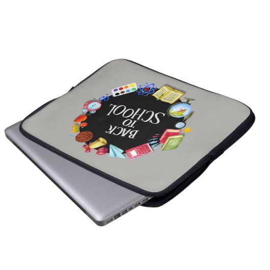 Zurück zur Schule Laptopschutzhülle (Vorne Knopf)