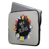 Zurück zur Schule Laptopschutzhülle (Vorderseite Links)