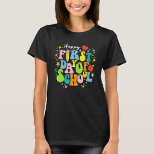 Zurück zur Schule Lehrer Kinder Jungen Glücklicher T-Shirt