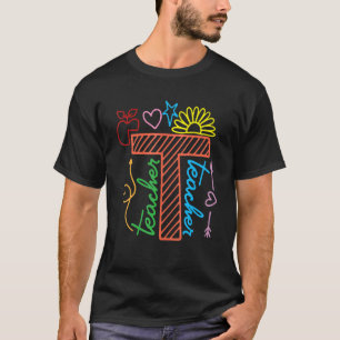Zurück zur Schule Lehrer Kindergarten Vorschule T-Shirt