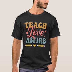 Zurück zur Schule Lehrer Liebe Inspirieren Lehren T-Shirt