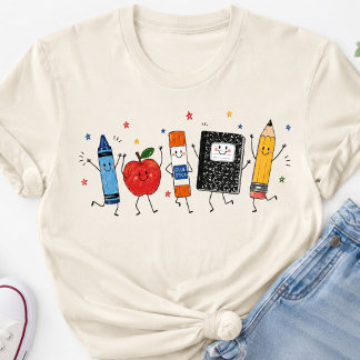 Zurück zur Schule Lehrer-Shirt Süßes Schulheft Tri-Blend Shirt
