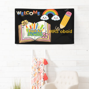 Zurück zur Schule Lehrer Willkommensbanner Bunt Banner