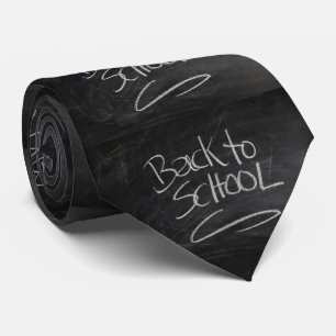 Zurück zur Schule Lehrerin Blackboard Chalk Neckti Krawatte