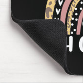 Zurück zur Schule Leopard Regenbogen 8. Klasse Leh Mousepad (Ecke)