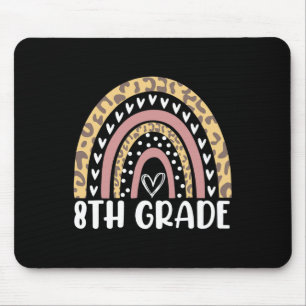 Zurück zur Schule Leopard Regenbogen 8. Klasse Leh Mousepad