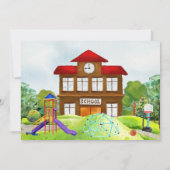 Zurück zur Schule | Lernen Sie das Lehrerhaus kenn Einladung (Rückseite)