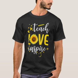 Zurück zur Schule Liebe Lehren Und Inspirieren Leh T-Shirt