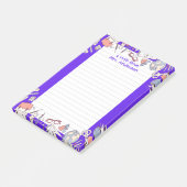 Zurück zur Schule Lila Post-it Klebezettel (angewinkelt)