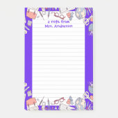 Zurück zur Schule Lila Post-it Klebezettel (Vorderseite)