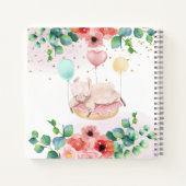 Zurück zur Schule Llama Girl Sketchbook Notizblock (Rückseite)