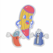 Zurück zur Schule, lustige Schule Aufkleber (Vorderseite)