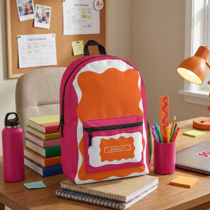 Zurück zur Schule Mädchen funky Modern Abstract Bedruckter Rucksack